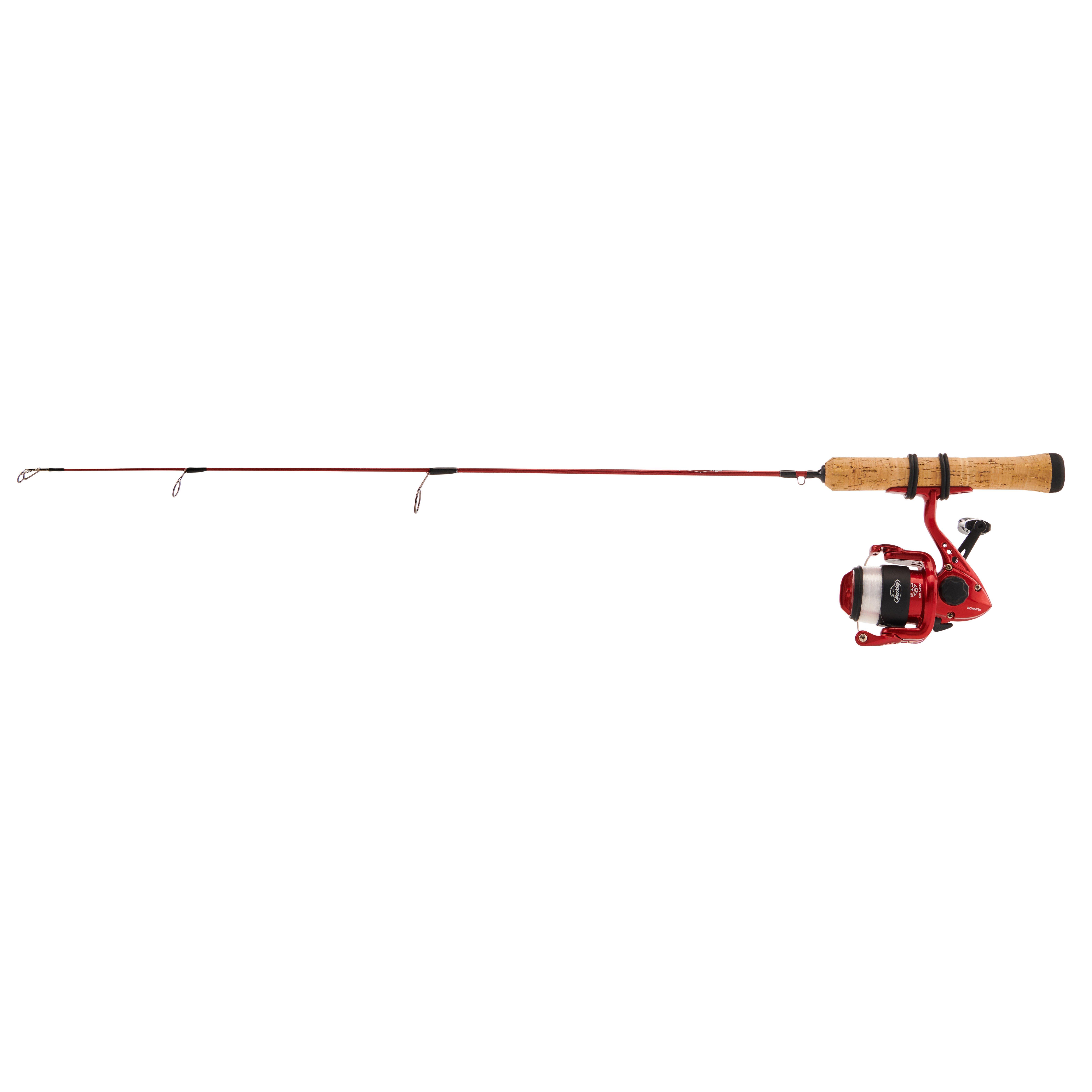 berkley cherrywood ice fishing spinning combo