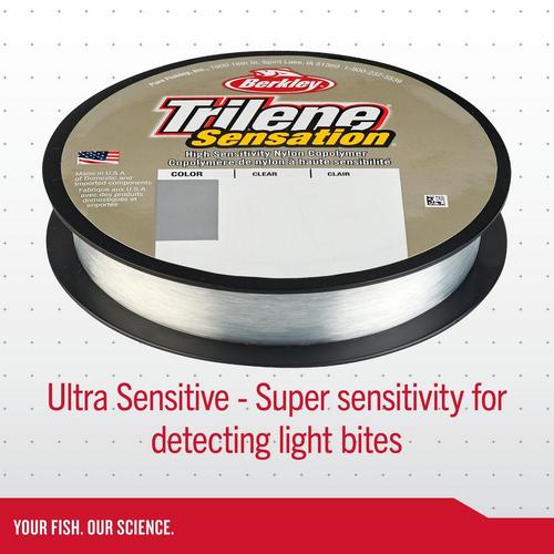 Clear 150yd Berkley Super Strong Trilene Sensation Feeder Fishing Line 8lb Clear 150yd Berkley Super Strong Trilene Sensation Feeder Fishing Line 8lb