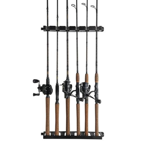 Vertical wall Mount Fishing Rod Organizer For All Size Rods and Reels