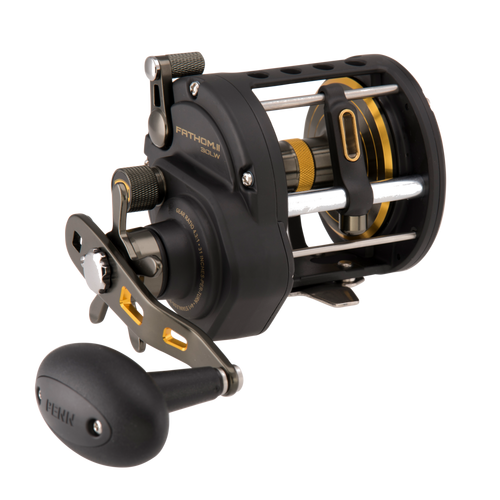 PENN Fathom Level Wind Conventional Reel, Size 15, Right-Hand Position 