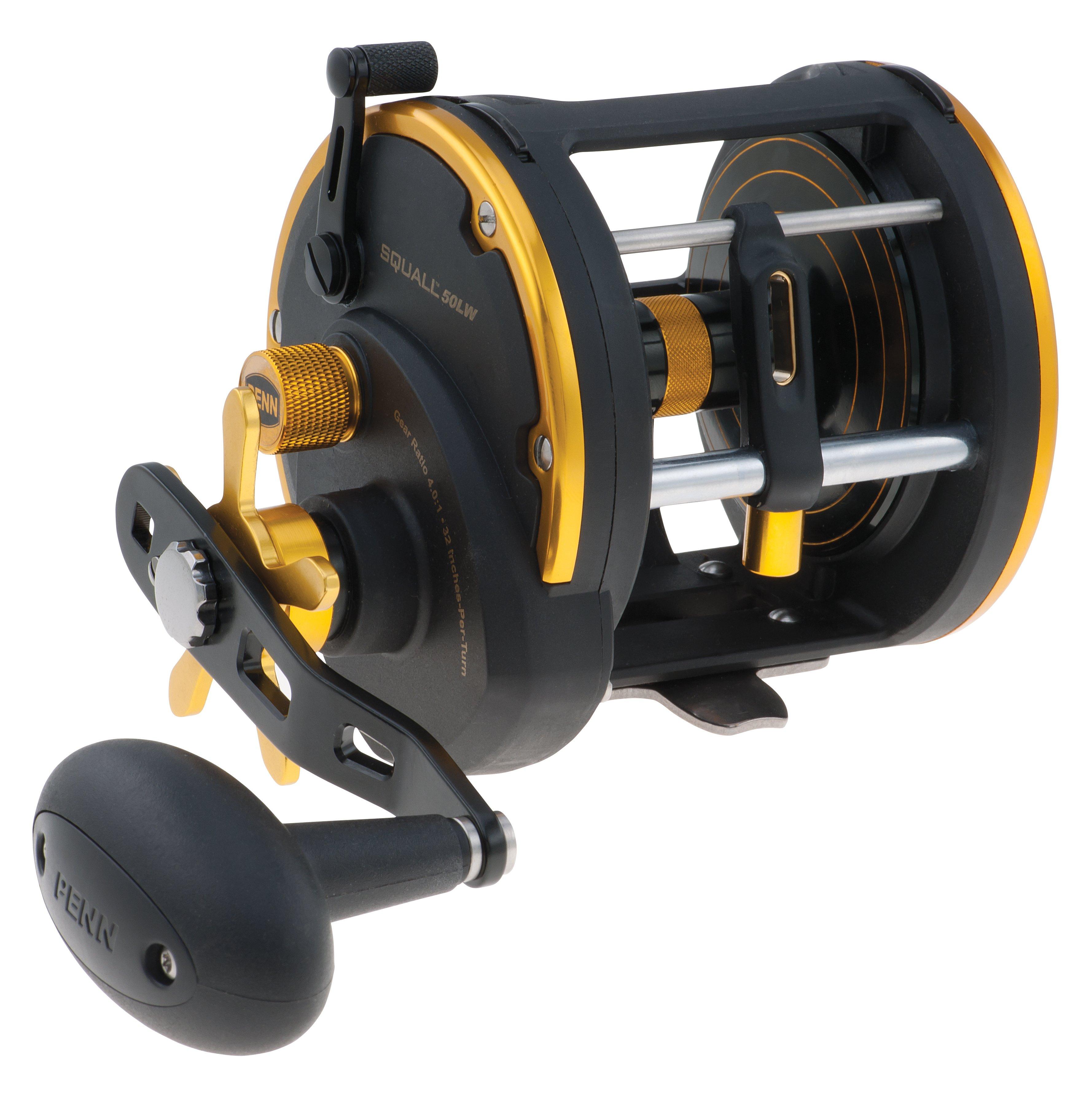 penn squall level wind reel & rod fishing combo