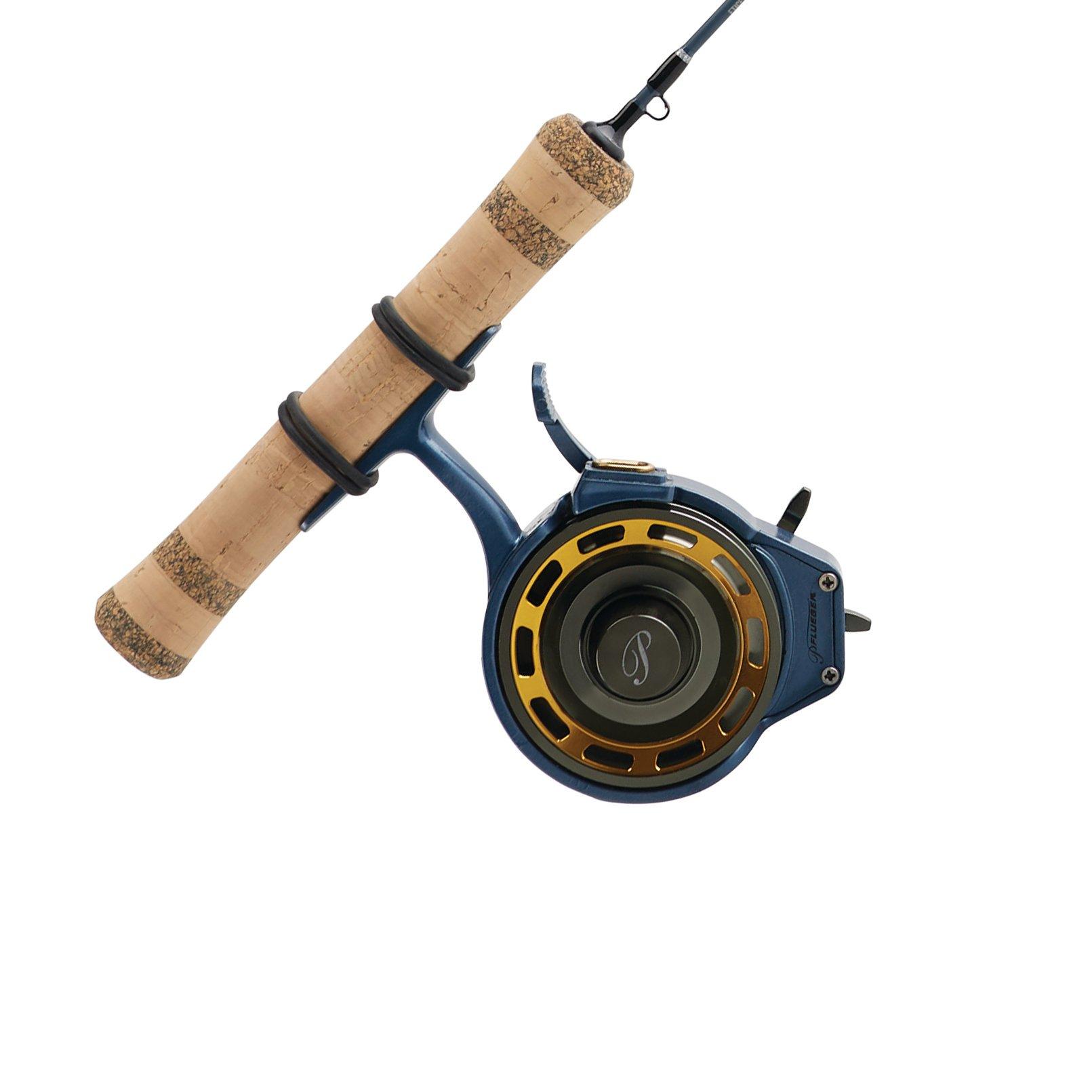 inline ice fishing reel combo