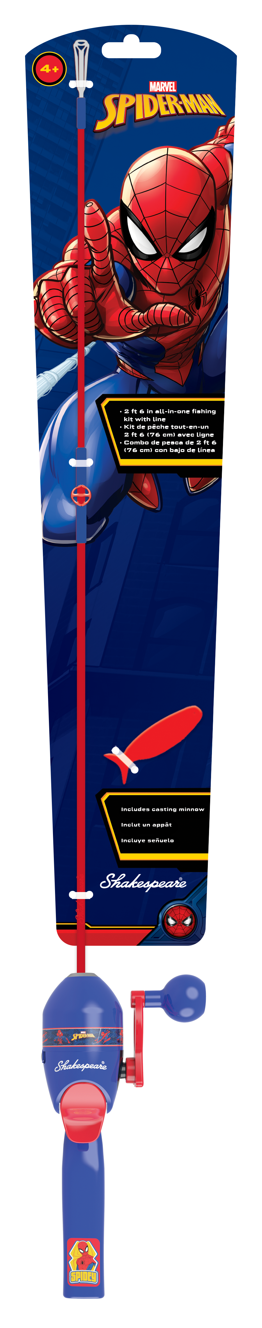 shakespeare spiderman fishing pole