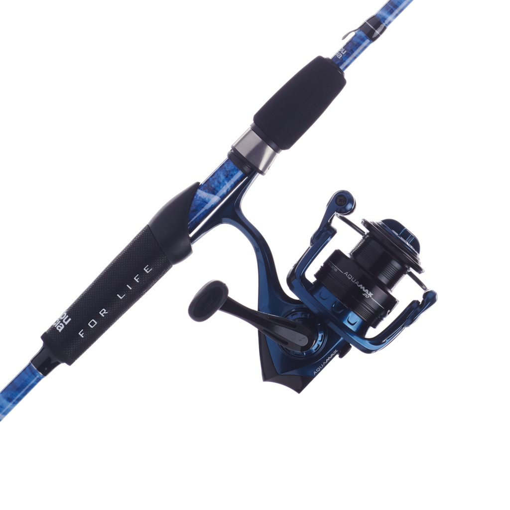 abu garcia blue max spinning rod Rod, 7' Medium, 2-Piece allowing for a more compact reel Reel Combo Blue Fishing Pole