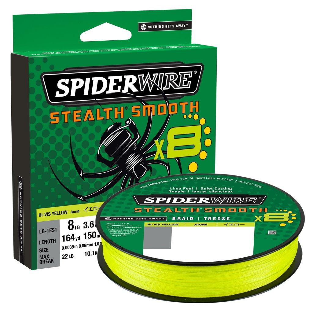 SpiderWire / Stealth Smooth8 x8 PE Braid, 164yd, 150m, 38.1kg, 83lb