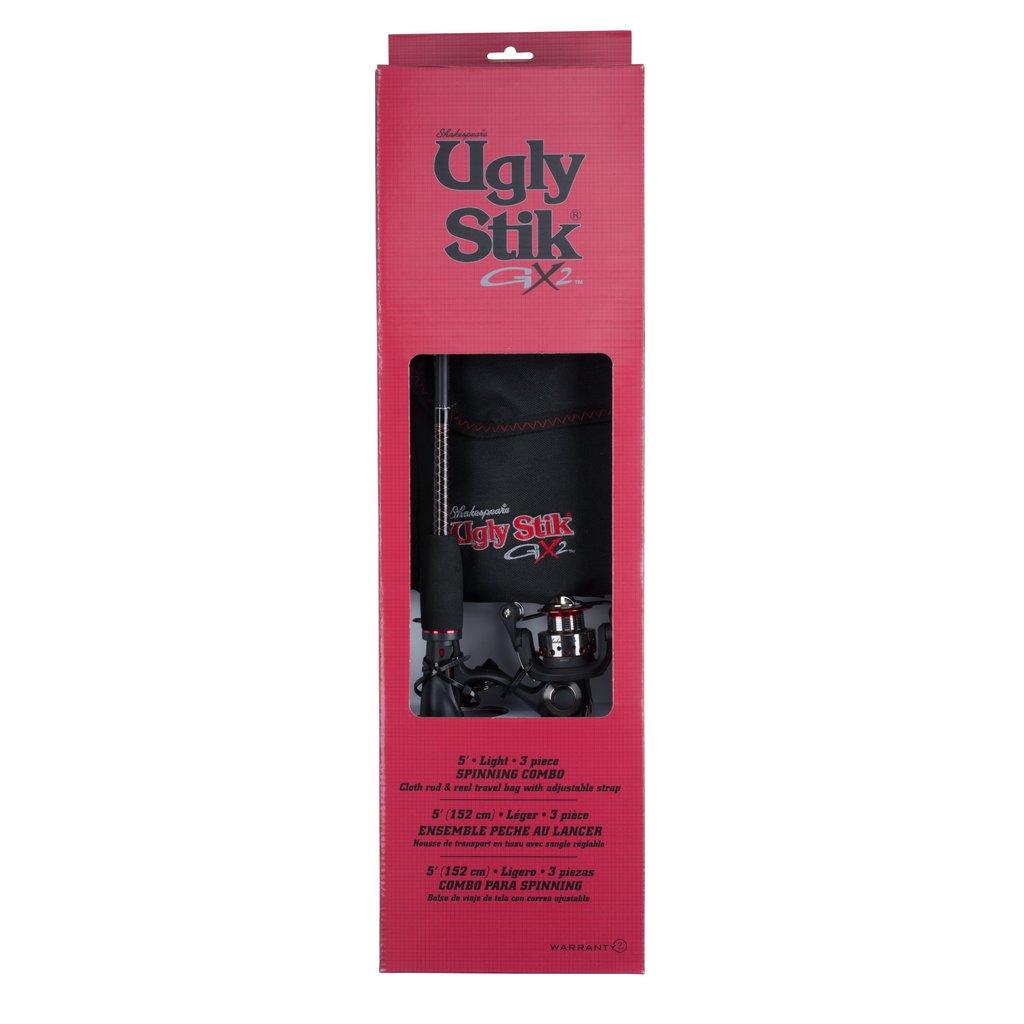Ugly Stik / GX2 Travel Spinning Combo, 4, 30, 6', Medium, 6-15lb