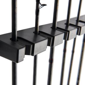 SIXRUN Fishing Rod Holder, Wall Mounted Fishing Pole Rack Stylish for  Indoor (Black)