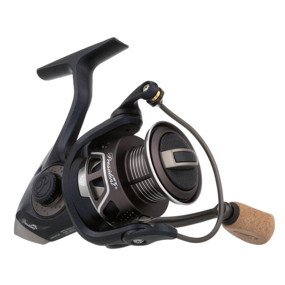 Pflueger President XT Spinning Fishing Reel, Size 20, 7  Stainless Steel Ball Bearing System, Sealed Oil Felt Front Drag, Carbon  Body with Machined Aluminum Main Shaft and Gear : Sports & Outdoors