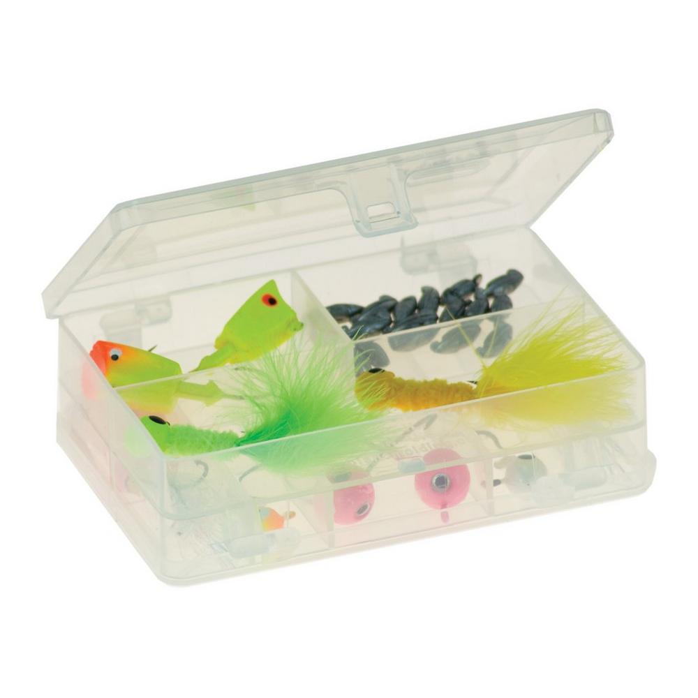 Plano* Two-Sided Tackle Box w/ 46 Compartments- Clear