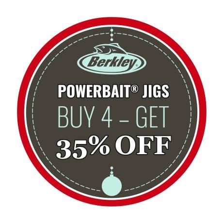 Berkley PowerBait Jigs Baits: Buy 4, Get 35% Off