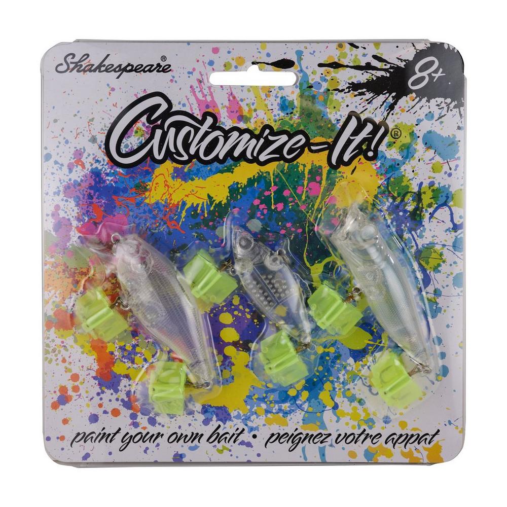 Lure kit contains eye, fin and lure. Paint in your favorite pattern and  take it out fishing. Why pay the high cost of a finished lure when you can  make it yourself!