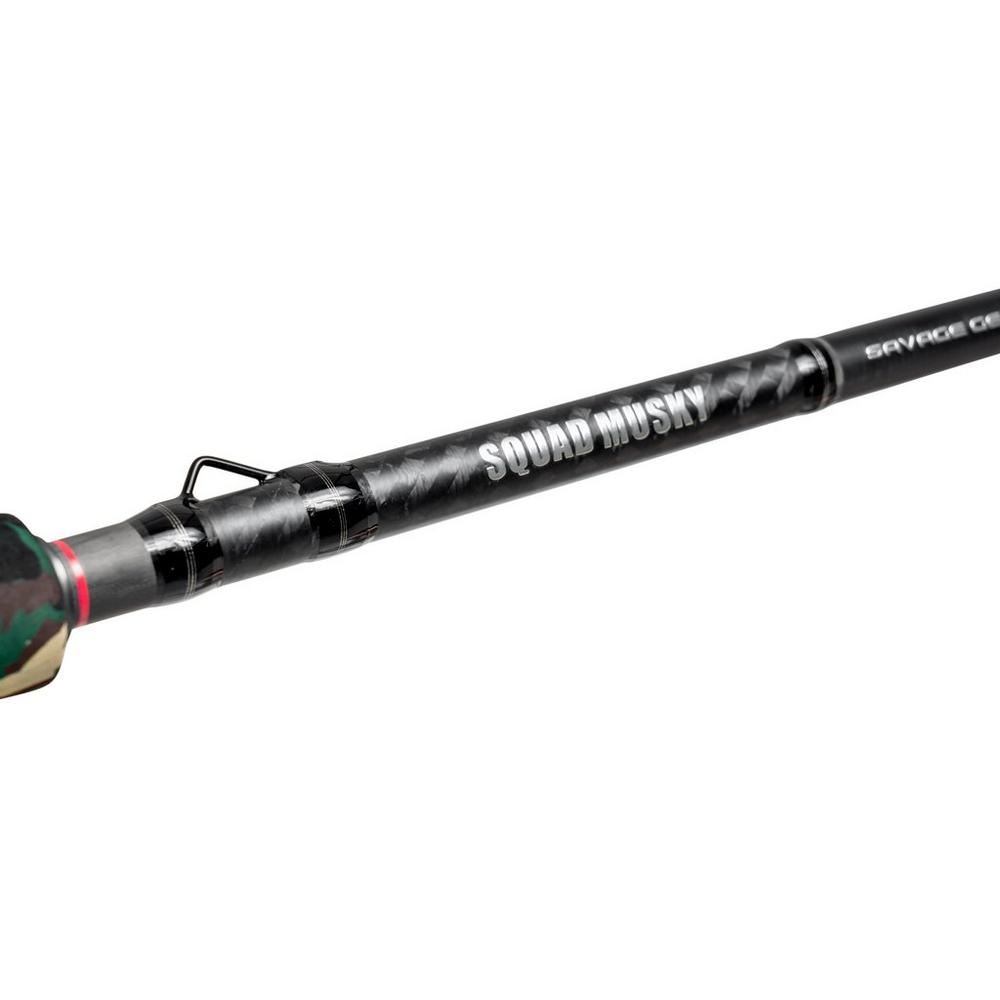 Savage Gear 8'6 Squad Musky Casting Rod, 1+1-Piece High Modulus Carbon  Fishing Rod, EVA Handle, Quality Guides, 40-80lb Line Rating, Heavy Power