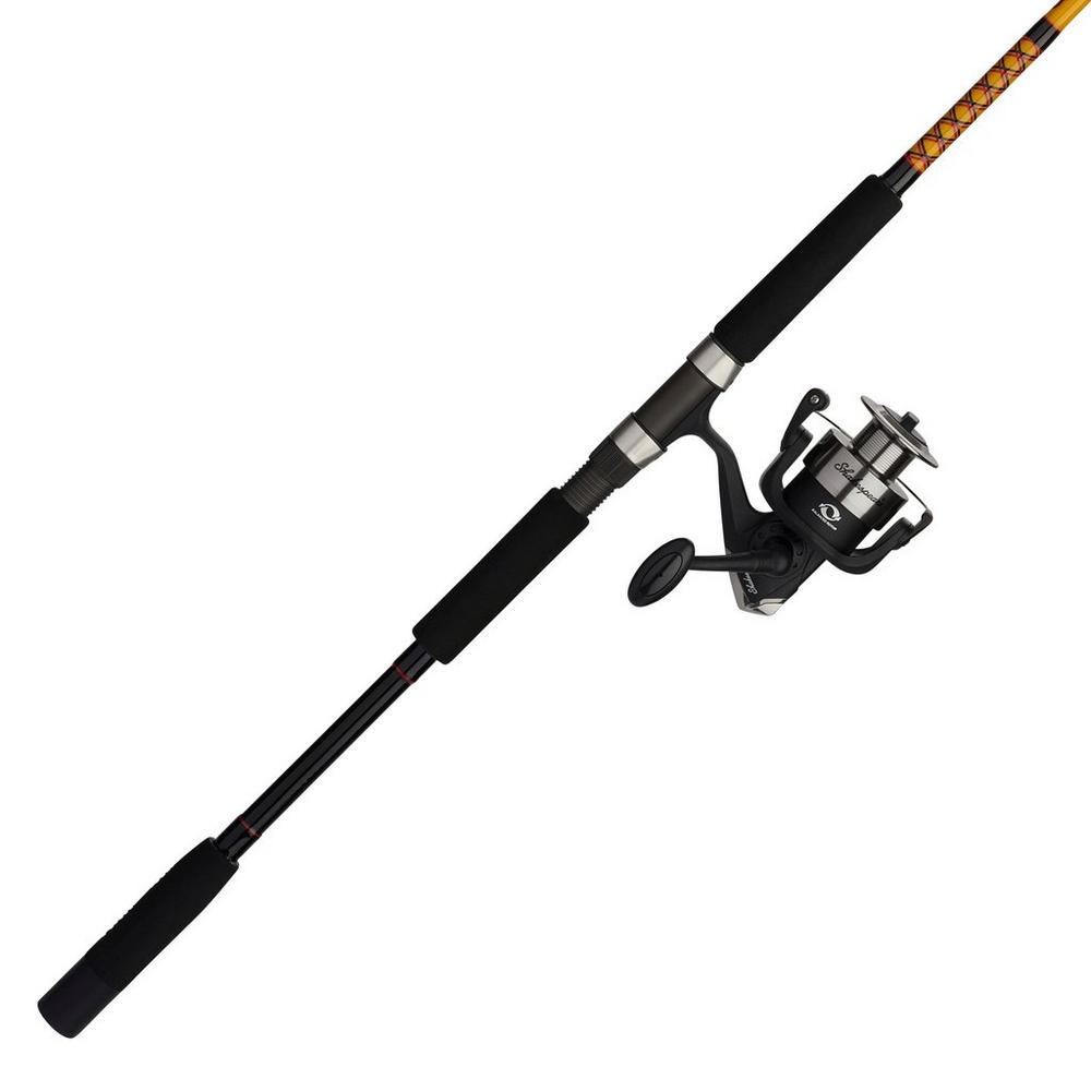 Ugly Stik Bigwater Stand Up Conventional Fishing Rod, Black/Red