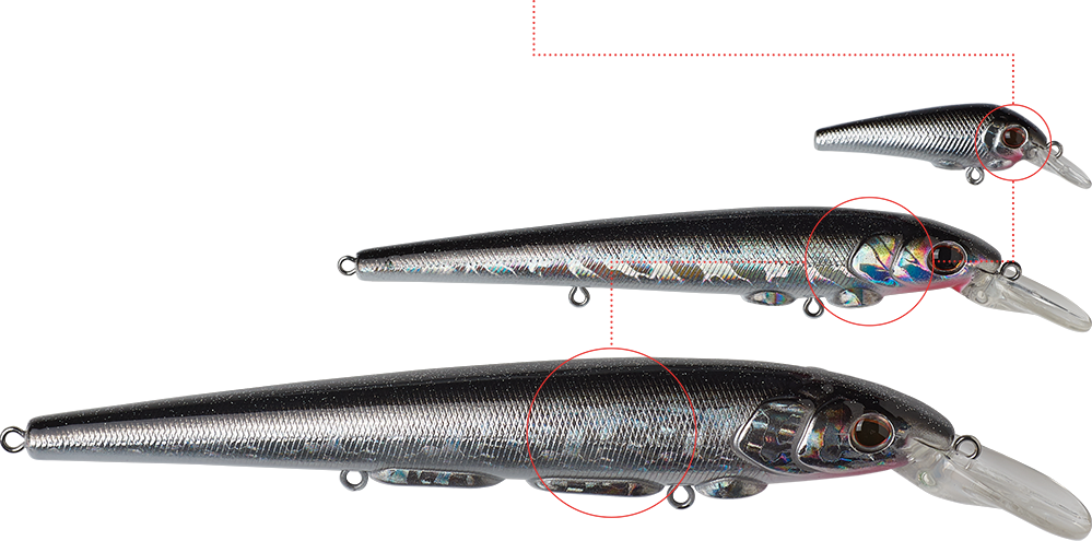 Natural presentation examples on Hit Stick bait