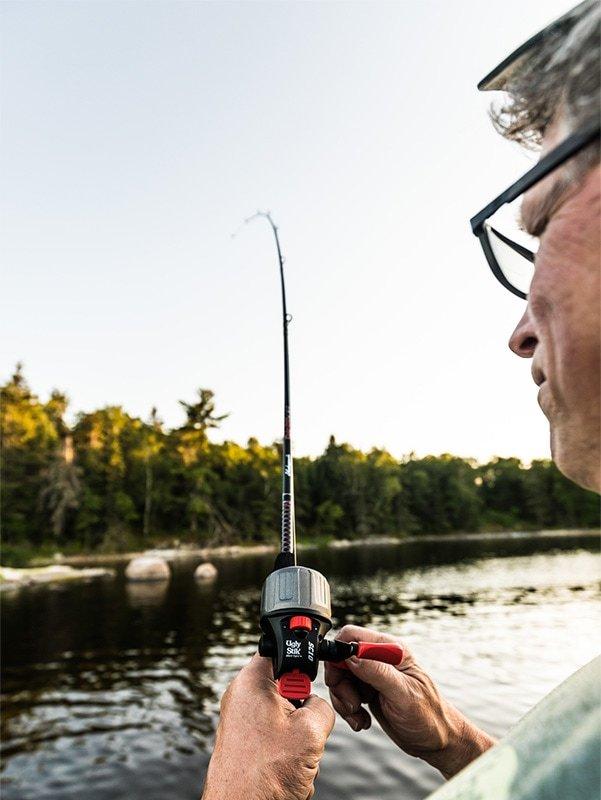 Angler fishing with Ugly Tuff reel