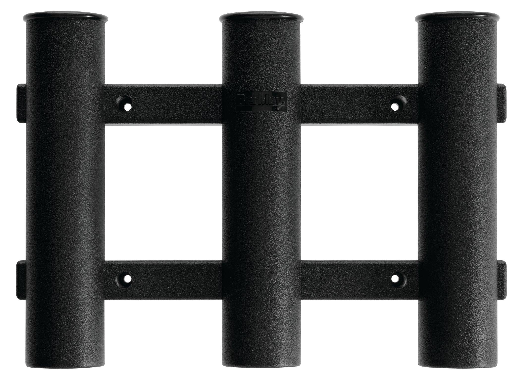 Black Triple 3 Rod Pole Rack Vertical Holder Socket - Boat/Fishing/Storage/ Lure