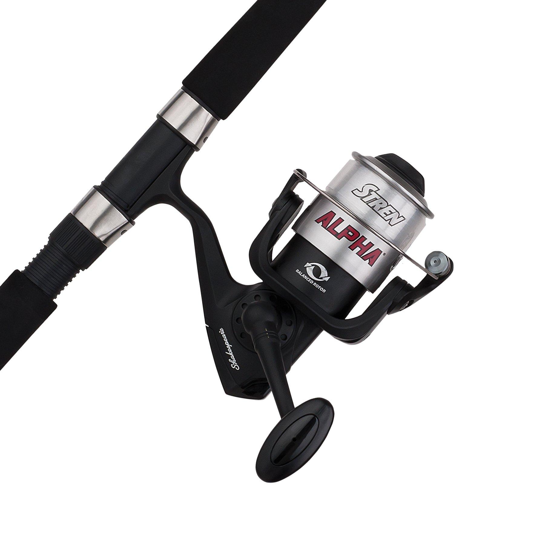 Alpha Medium 6' Low Profile Fishing Rod and Bait Cast Reel Combo (2  Piece),Bl