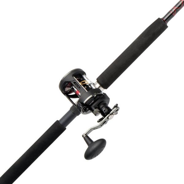 Penn Warfare Level Wind Conventional Reel and Fishing Rod Combo, Black, 6'6