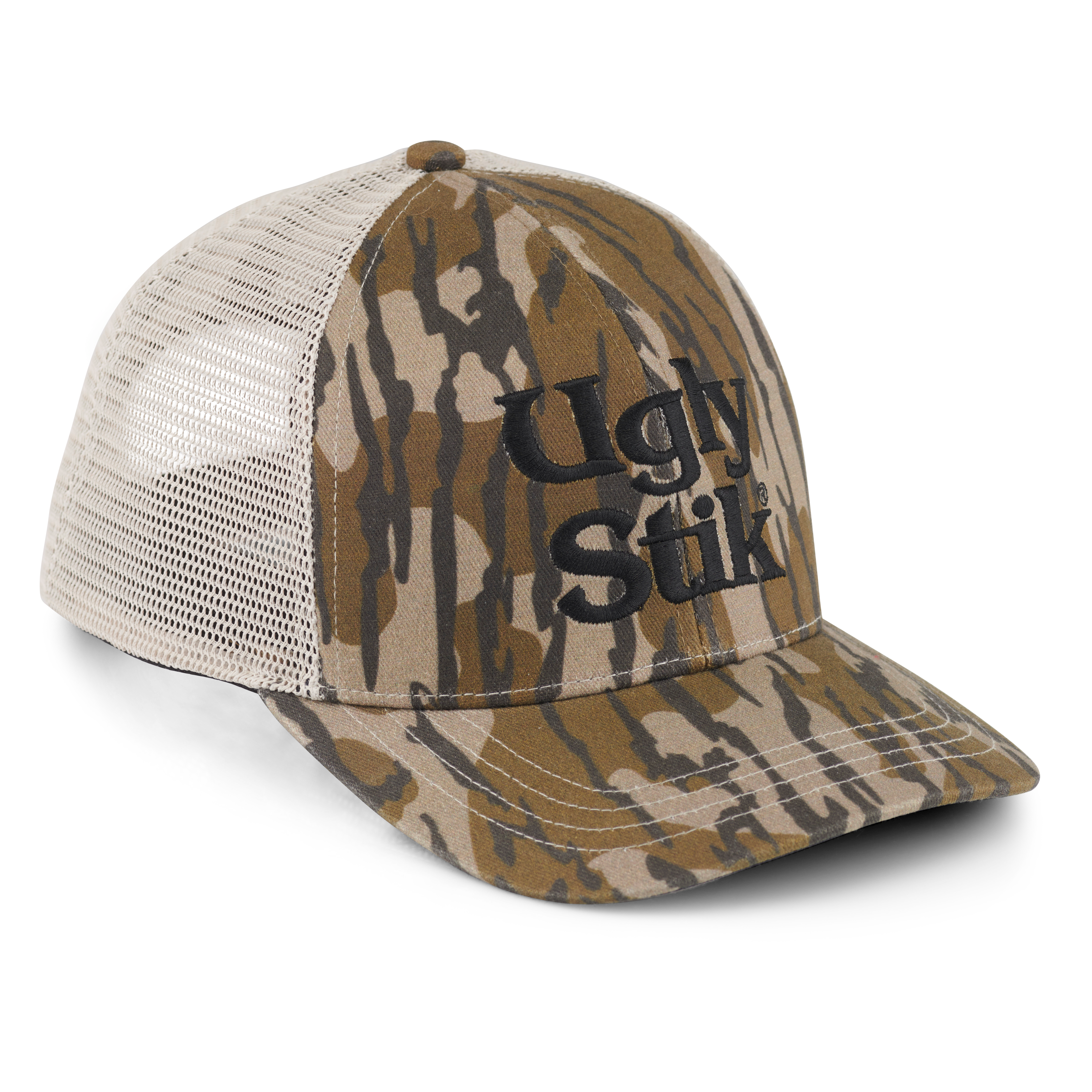 Ugly Stik Original Trucker Hat - Mossy Oak Bottomland Camo, One Size Fits Most