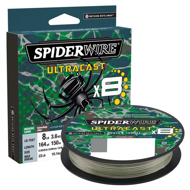 Spiderwire SUCFS20-UB Ultracast Braid 164Yd 20/8 Moss Green Fishing Line 
