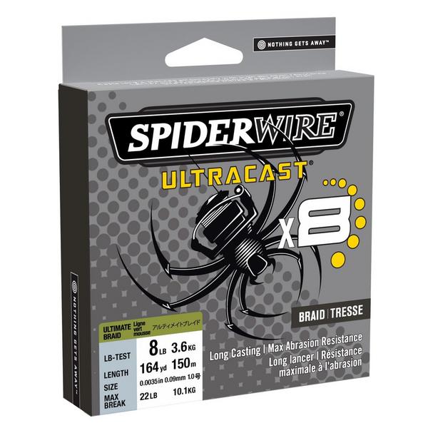 SpiderWire Stealth Superline, Hi-Vis Yellow, 8lb 3.6kg, 300yd 274m Braided  Fishing Line, Suitable For Freshwater And Saltwater Environments