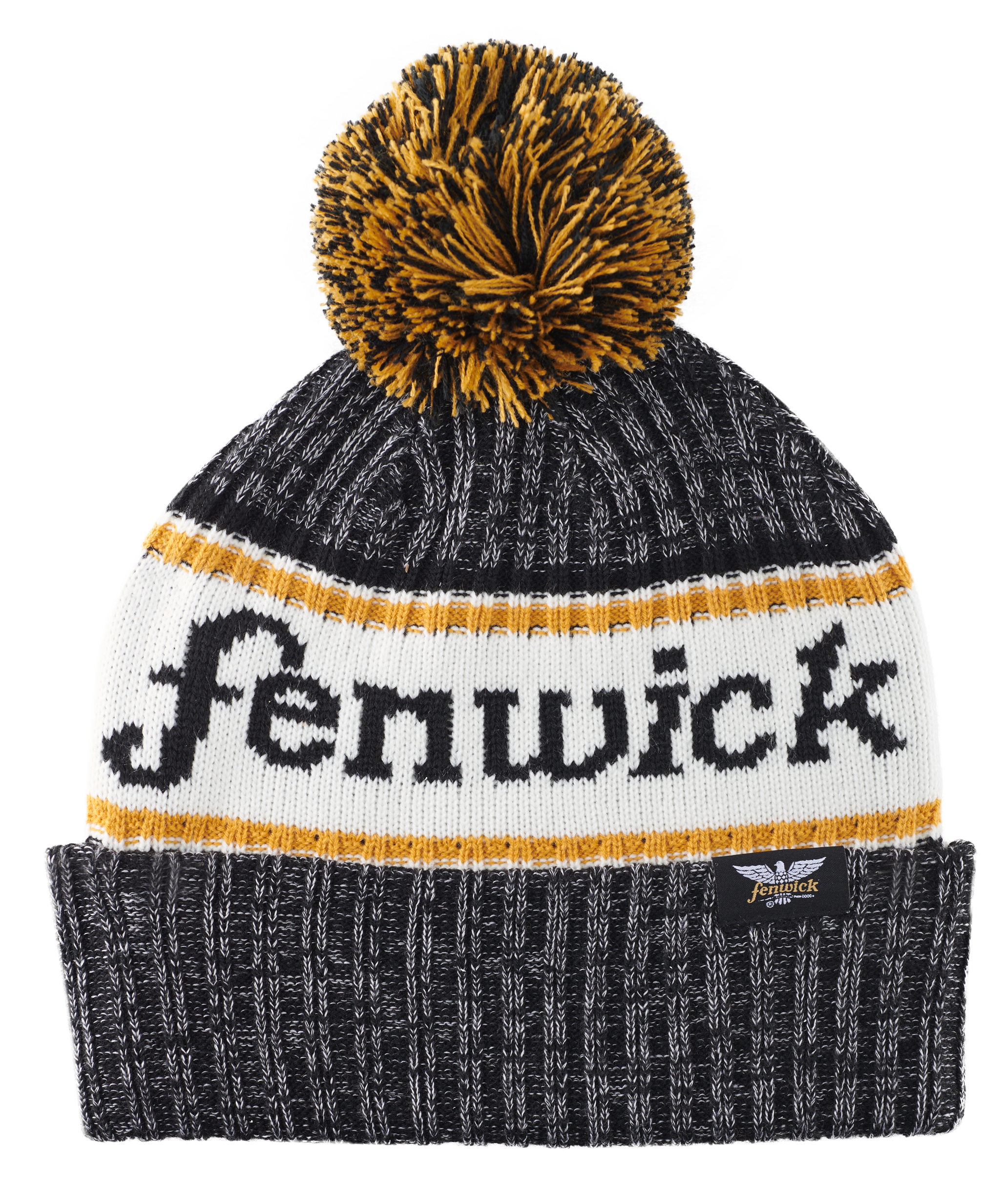 Fenwick Classic Rib Knit Beanie with Pom-Pom Black - Size - One Size