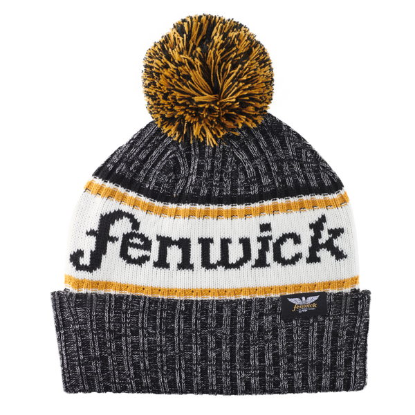 Fenwick Classic Rib Knit Beanie with Pom-Pom