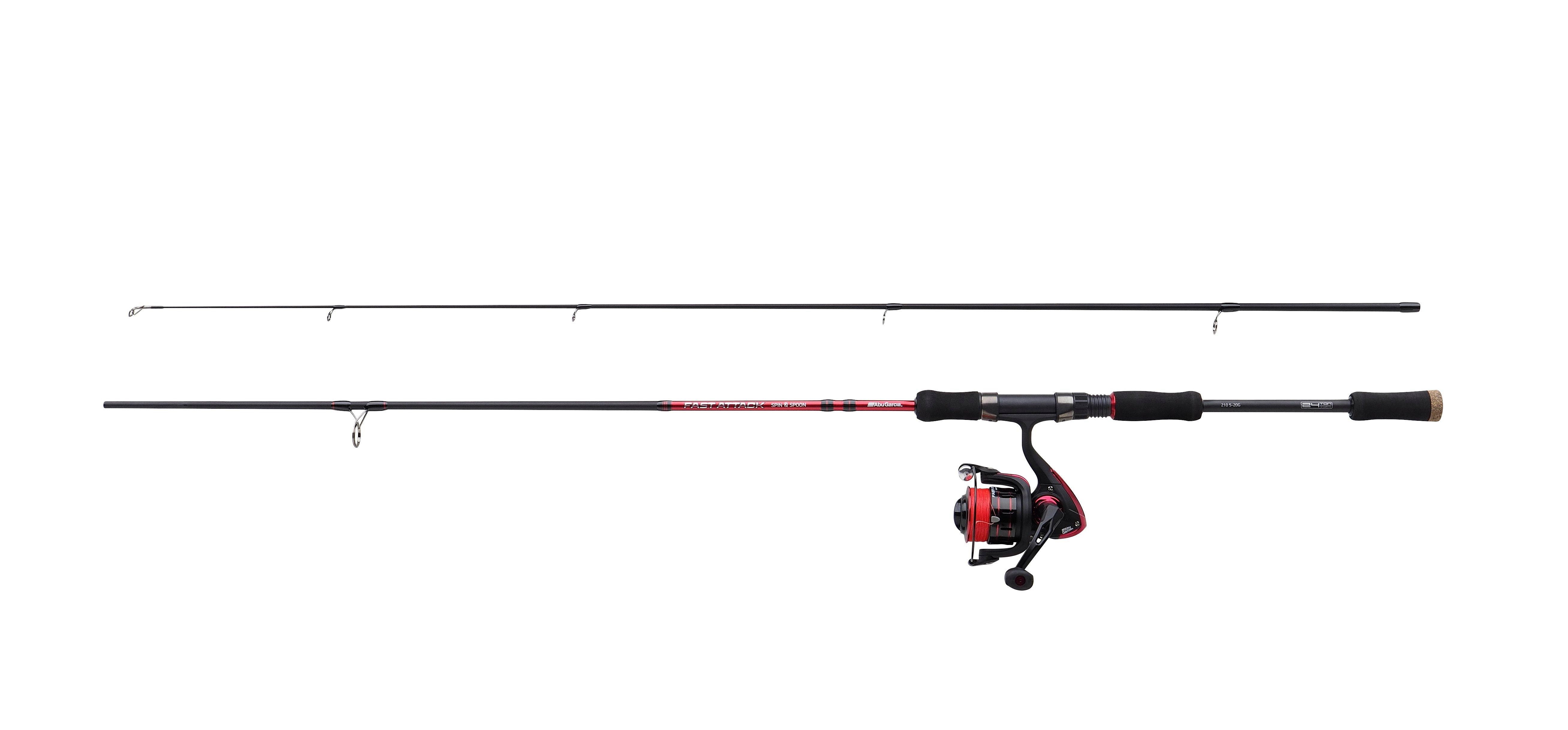 6’6” Black Max Fishing Rod and Reel Spinning Combo