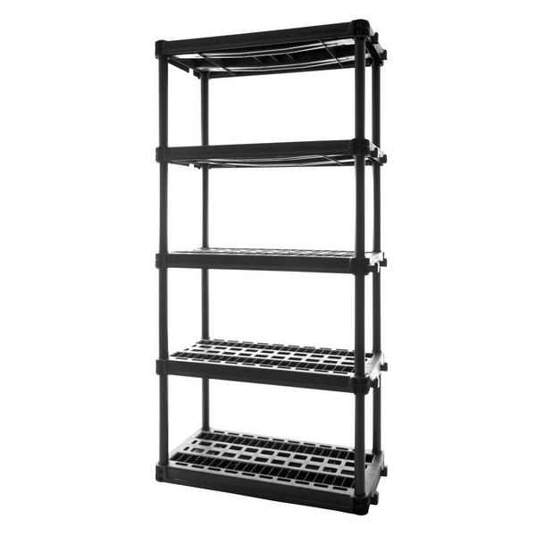 4-Tier Plastic Freestanding Shelving Unit Storage Shelf Shelves