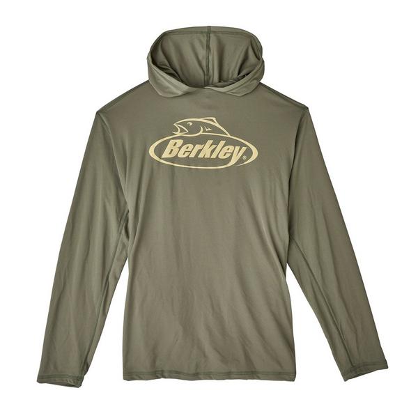 Berkley FIshing Logo Men's Grey Hoodie Sweatshirt Size S-3XL 