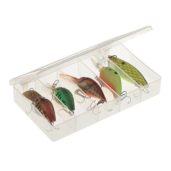 Generic 5 Compartments Fishing Tackle Box Transparent Fly Lure Box