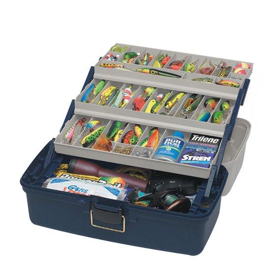 Vintage Plano 6303 Plastic Tackle Box 3 Tray Lure Organizer USA Made  Fishing